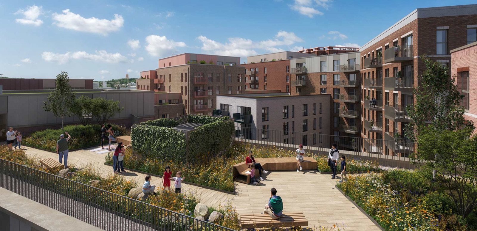 Residents' roof terrace at Arch & Bloom