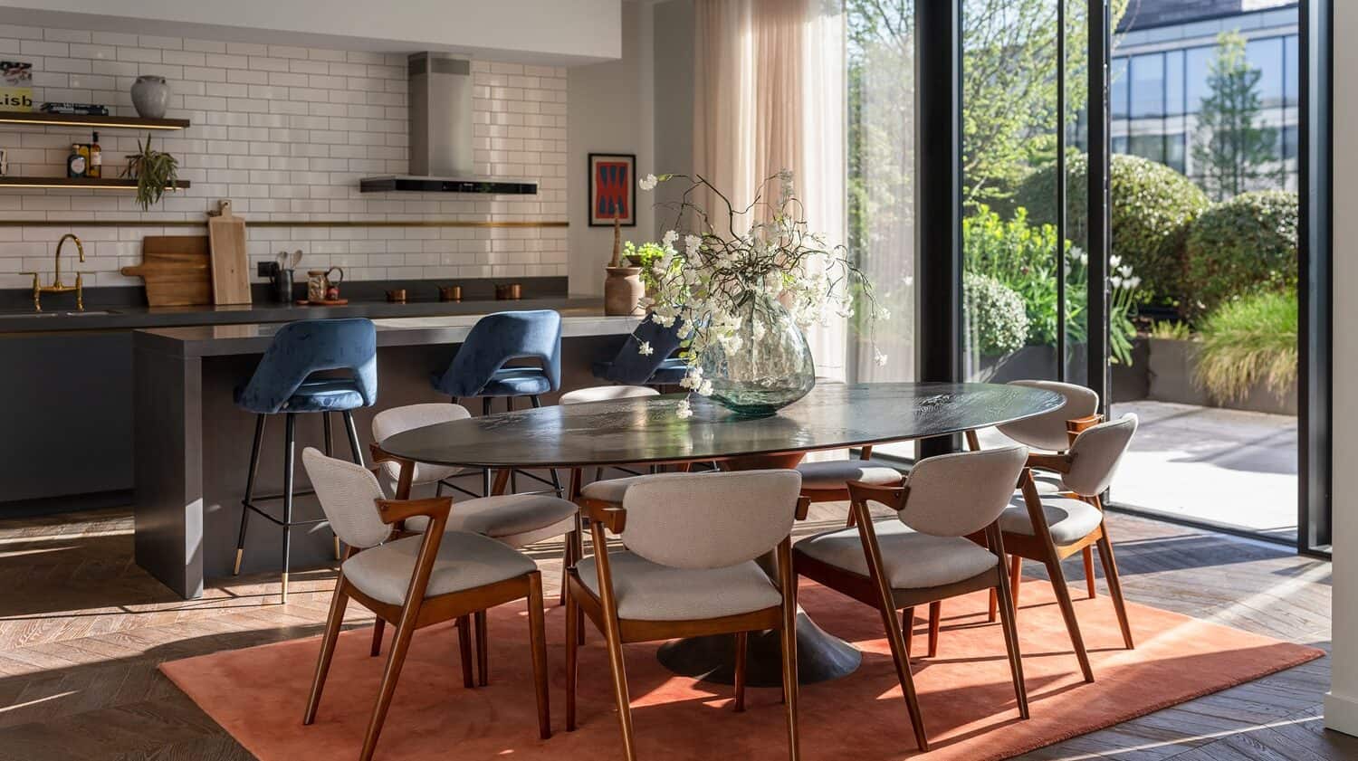 Dining and kitchen interior