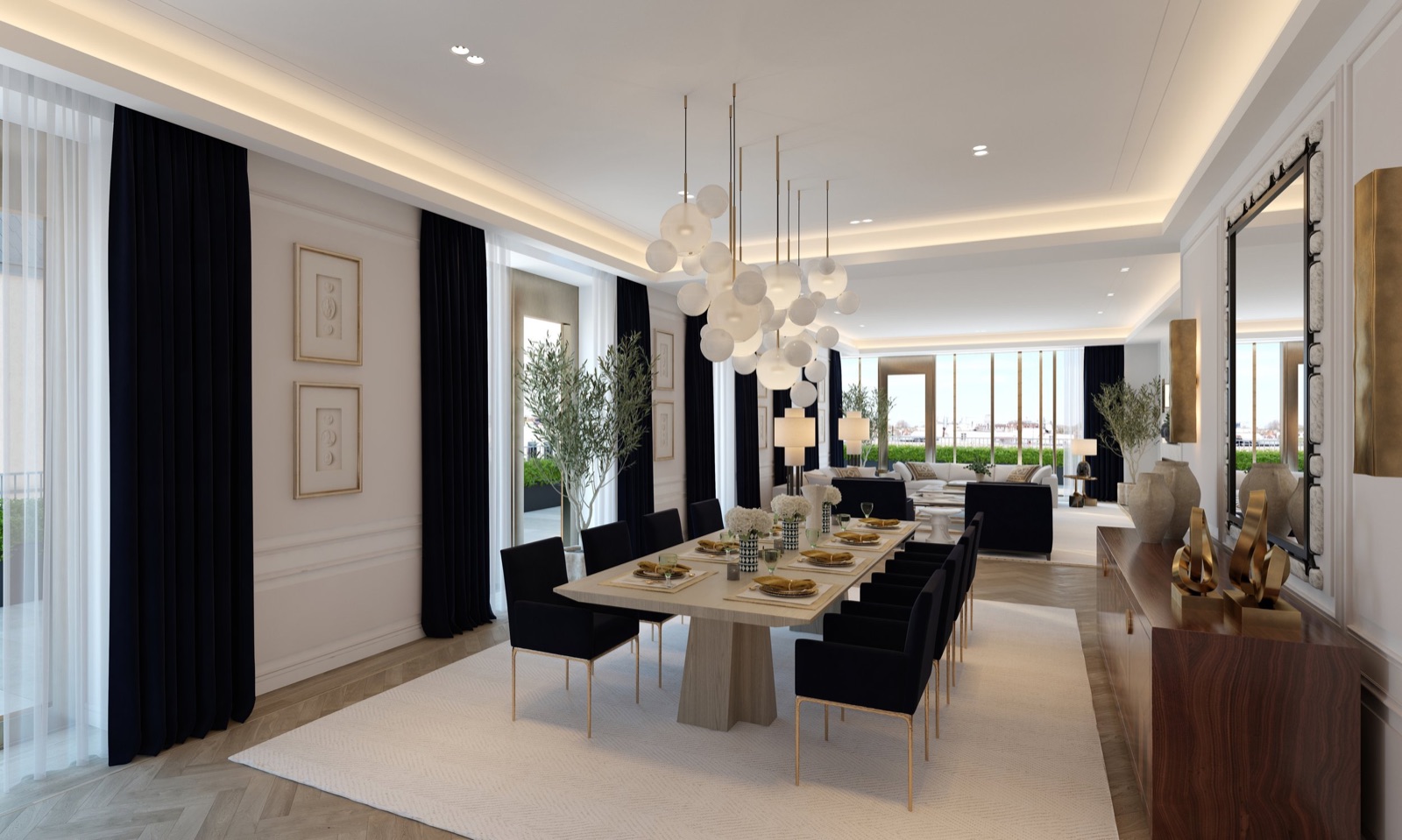 Penthouse living room