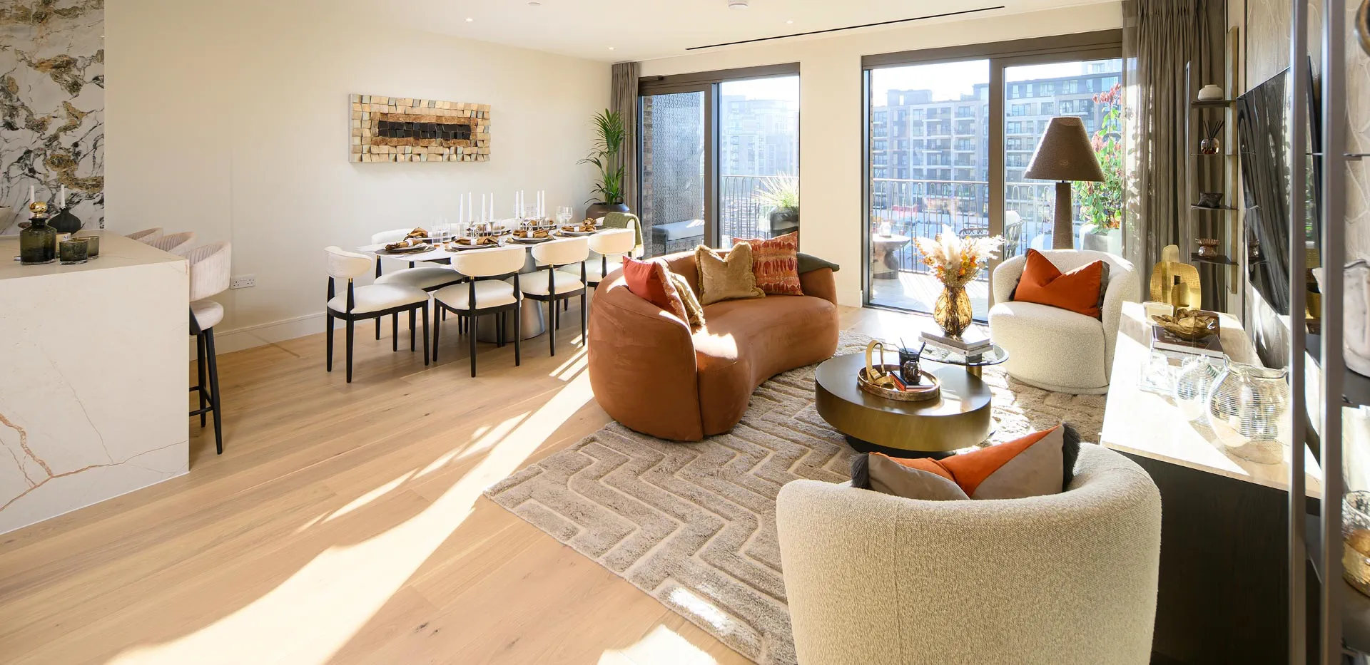 Show home living and dining room